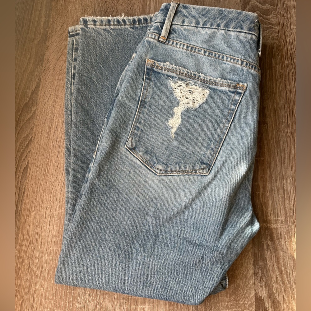 Good American Blue Boyfriend Jeans